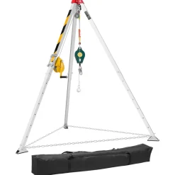 VEVOR Confined Space Tripod Kit 1200LBS Winch, Confined Space Tripod 7' Leg Bracket and 98' Cable, Confined Space Rescue Tripod 32.8' Fall Protection for Traditional Confined Spaces
