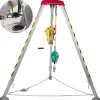 VEVOR Confined Space Tripod with 2600lbs Winch Confined Space Kit 8' Legs and 98' Cable Confined Space Rescue Tripod with 32.8' Fall Protection for Confined Space Rescue