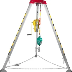 VEVOR Confined Space Tripod with 2600lbs Winch Confined Space Kit 8' Legs and 98' Cable Confined Space Rescue Tripod with 32.8' Fall Protection for Confined Space Rescue