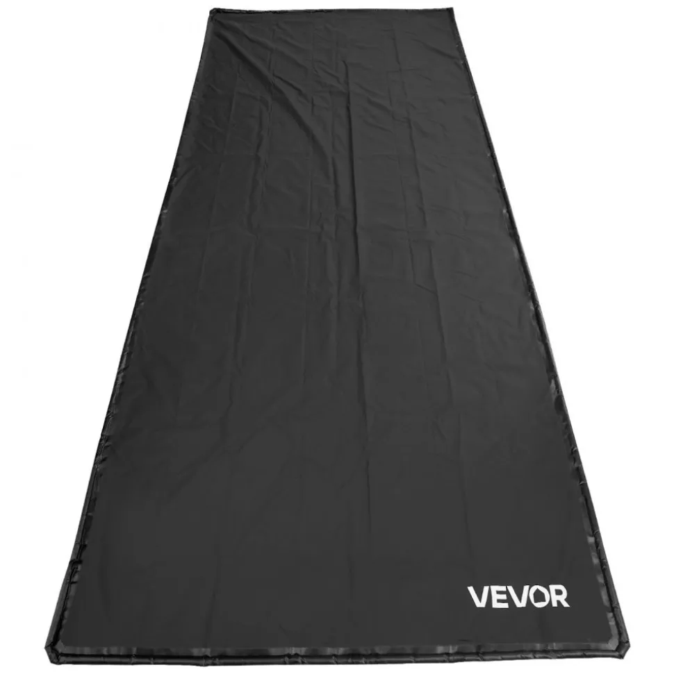 VEVOR Containment Mat, 8 ft 6 in x 20 ft, Non-Slip PVC Garage Floor Mat with a Cleaning Squeegee, Heavy Duty Durable Waterproof Protection from Snow, Rain and Mud for Cars SUVs Trucks Parking, Black