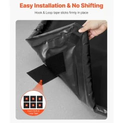 VEVOR Containment Mat, 8 ft 6 in x 20 ft, Non-Slip PVC Garage Floor Mat with a Cleaning Squeegee, Heavy Duty Durable Waterproof Protection from Snow, Rain and Mud for Cars SUVs Trucks Parking, Black