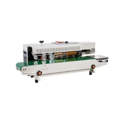VEVOR Continuous Bag Band Sealing Machine, 0.24-0.47 in Seal Width, Horizontal Band Sealer Machine with Ink Printing, Temp & Speed Adjustable, Heat Sealing Machine for 0.001-0.03 in Plastic Bags