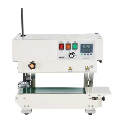 VEVOR Continuous Bag Band Sealing Machine, 0.24-0.47 in/6-12 mm Seal Width, Vertical Band Sealer Machine with Digital Temperature Control, Carbon Steel Bag Sealer for 0.02-0.8 mm Plastic Bags Films