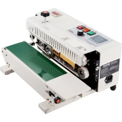 VEVOR Continuous Bag Band Sealing Machine, 0.24-0.47 in/6-12 mm Seal Width, Horizontal Band Sealer Machine with Digital Temperature Control, Bag Sealer for 0.02-0.8 mm Plastic Bags with Count Function