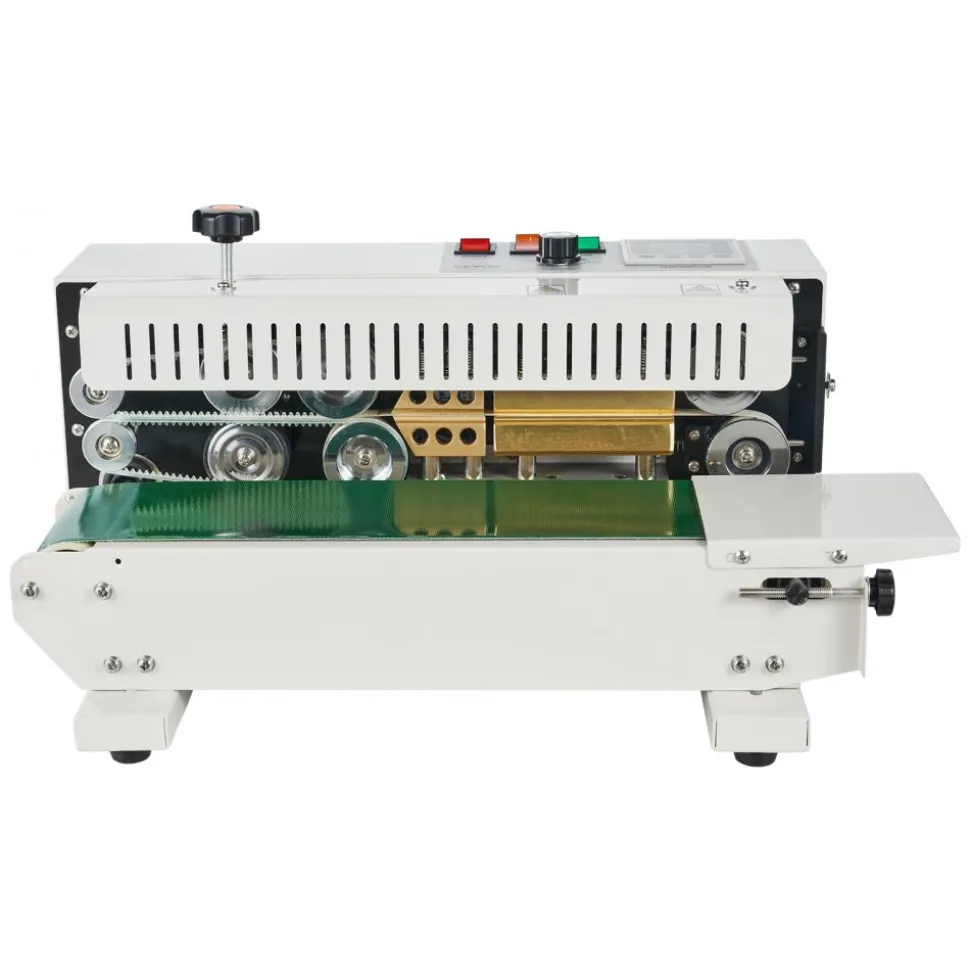 VEVOR Continuous Bag Band Sealing Machine, 0.24-0.47 in/6-12 mm Seal Width, Horizontal Band Sealer Machine with Digital Temperature Control, Carbon Steel Bag Sealer for 0.02-0.8 mm Plastic Bags Films