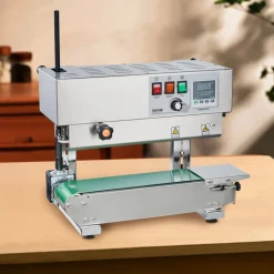 VEVOR Continuous Bag Band Sealing Machine, 0.24-0.47 in/6-12 mm Seal Width, Vertical Band Sealer Machine with Digital Temperature Control, Stainless Steel Bag Sealer for 0.02-0.8 mm Plastic Bags Films