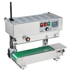 VEVOR Continuous Bag Band Sealing Machine, 0.24-0.47 in/6-12 mm Seal Width, Vertical Band Sealer Machine with Digital Temperature Control, Stainless Steel Bag Sealer for 0.02-0.8 mm Plastic Bags Films