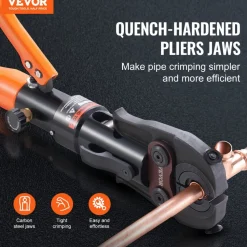 VEVOR Copper Pipe Crimping Tool, Hydraulic Driven Press Tool with 1/2