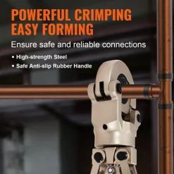 VEVOR Copper Press Tool Tube Fittings Crimping Kit, 360° Rotatable Press Crimper Tool with 1/2