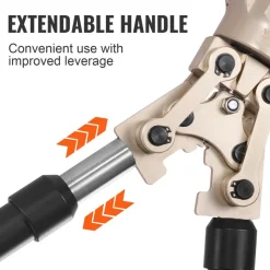 VEVOR Copper Press Tool Tube Fittings Crimping Kit, 360° Rotatable Press Crimper Tool with 1/2