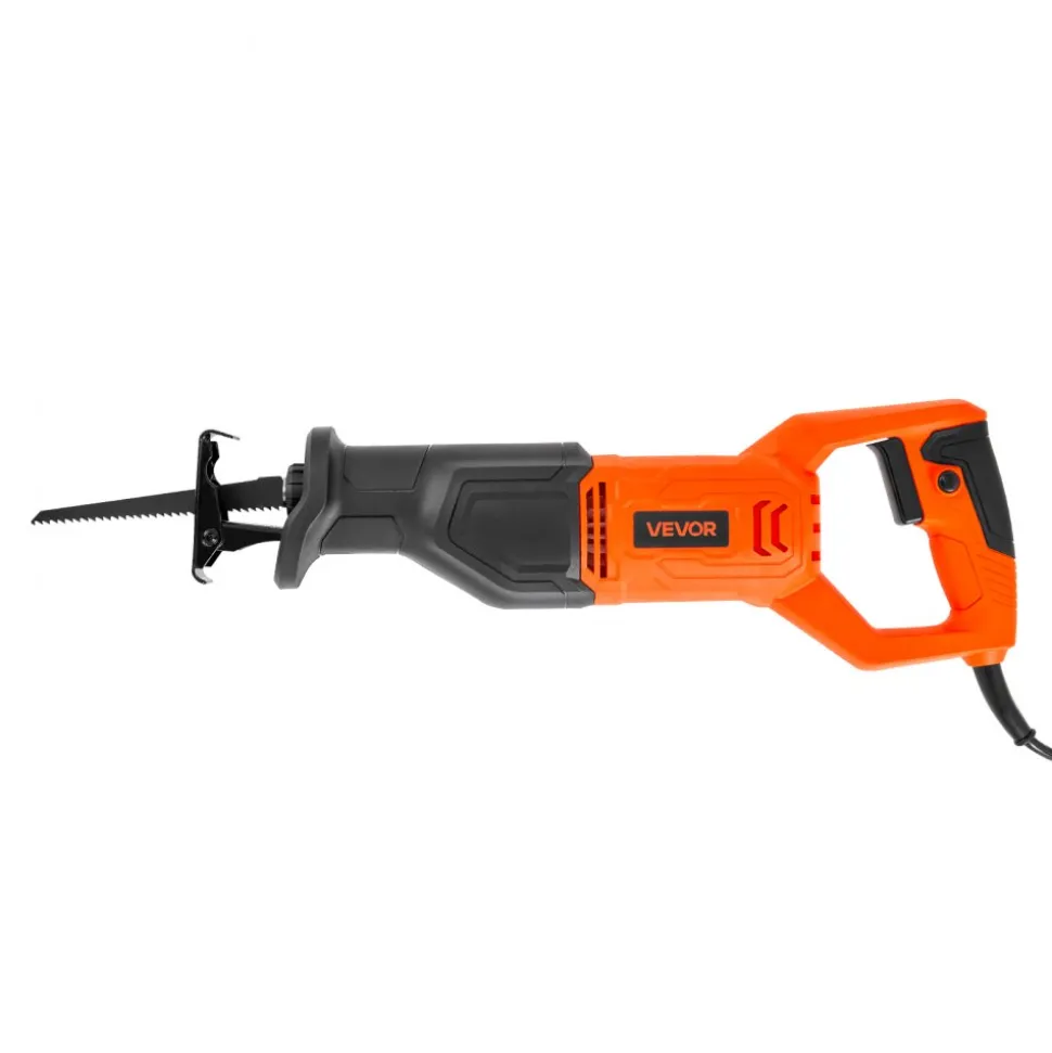 VEVOR Corded Reciprocating Saw, 120 Volt 6 Amp, 3000 SPM Variable Speed, 3/4 inch Stroke Length, Electric Reciprocating Saw with 8 Blades and Carrying Bag, for Wood, Metal, and Plastic Cutting