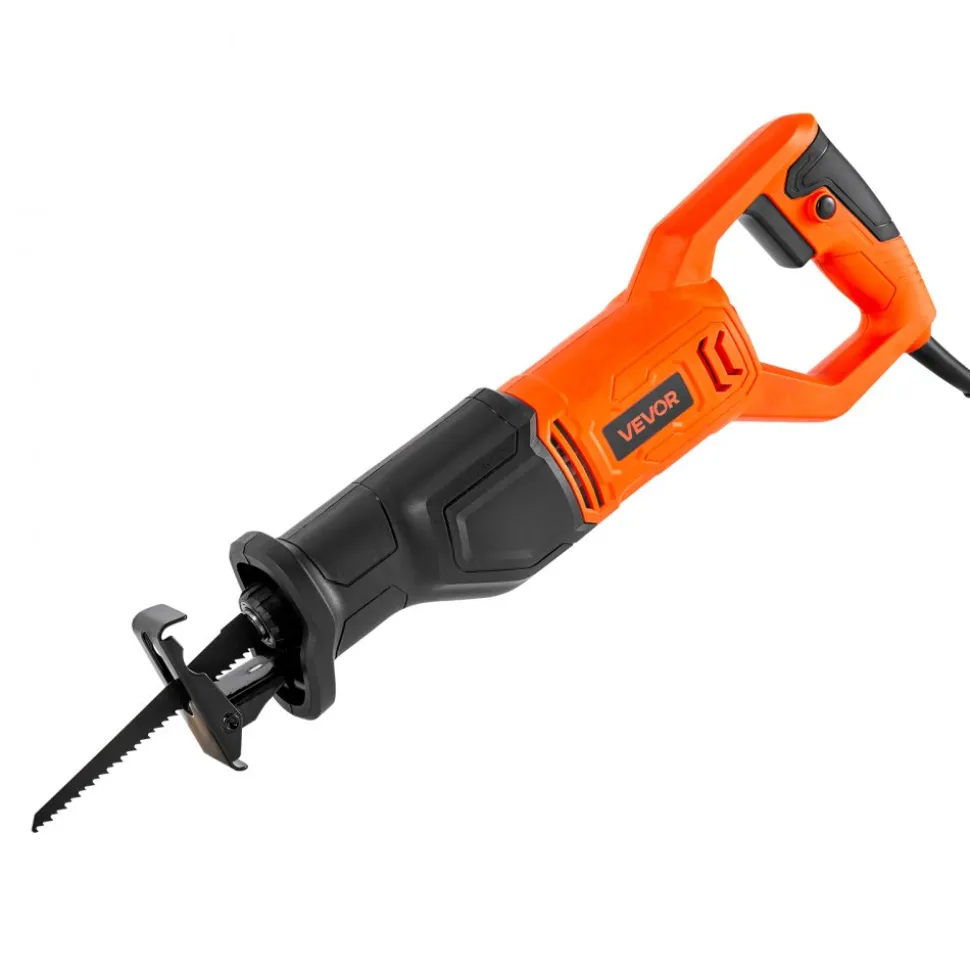 VEVOR Corded Reciprocating Saw, 120 Volt 6 Amp, 3000 SPM Variable Speed, 3/4 inch Stroke Length, Electric Reciprocating Saw with 8 Blades and Carrying Bag, for Wood, Metal, and Plastic Cutting