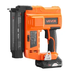 VEVOR Cordless Brad Nailer, 18 Gauge, 20V Battery Powered Nail Gun, with 500 pcs Nails, 2.0 Ah Li-ion Battery and Charger, Adjustable Nailing Depth, for Home Improvement, Woodworking, DIY Project