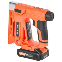 VEVOR Cordless Brad Nailer, 2-in-1 Nail Gun Staple Gun, 18 Gauge 5/8 inch, Includes 1000 Pcs Staples and 1000 Pcs Nails, with Battery and Charger, Non-Slip Rubber Grip, for Woodworking DIY Projects