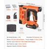 VEVOR Cordless Brad Nailer, 2-in-1 Nail Gun Staple Gun, 18 Gauge 1-1/4 inch, Includes 500 Pcs Staples and 500 Pcs Nails, with Battery and Charger, Non-Slip Rubber Grip, for Woodworking DIY Projects