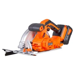 VEVOR Cordless Circular Saw, 6-1/2 inch Blade, 4700 RPM Speed, 0-45 Degree Bevel Capability, Brushless Motor, LED Light, Electric Circular Saw Kit with Battery and Charger Included, for Wood Cutting
