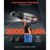 VEVOR Cordless Drill Driver, 5-In-1, Metal Chuck, Dual-Speed Variable, Drill Driver Kit with 2 Lithium Batteries and Charger, Tool Box, for Wood and Metal Drilling, Screw Tightening or Loosening