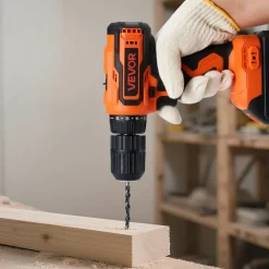 VEVOR Cordless Drill Driver, 1/2 inch Metal Chuck, Dual-Speed Variable, Drill Driver Kit with Lithium Battery and Charger, Belt Clip, for Wood and Metal Drilling, Screw Tightening or Loosening