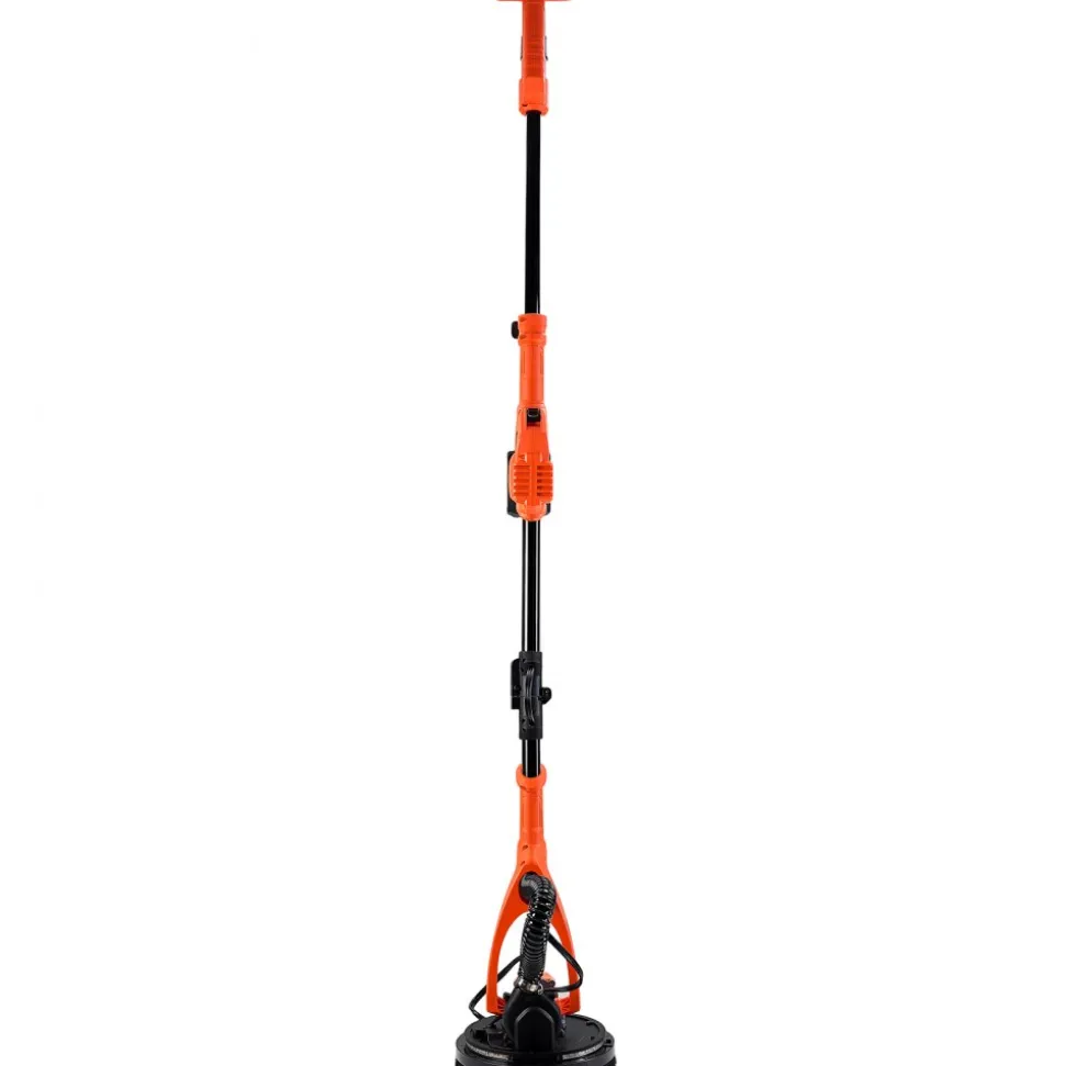 VEVOR Cordless Drywall Sander, 450W Electric Sander, Popcorn Ceiling Removal Tool with Vacuum Dust Collection, 7 Variable Speed 0-1600 RPM, LED Light, Foldable & Extendable Handle, 15 Sanding Discs