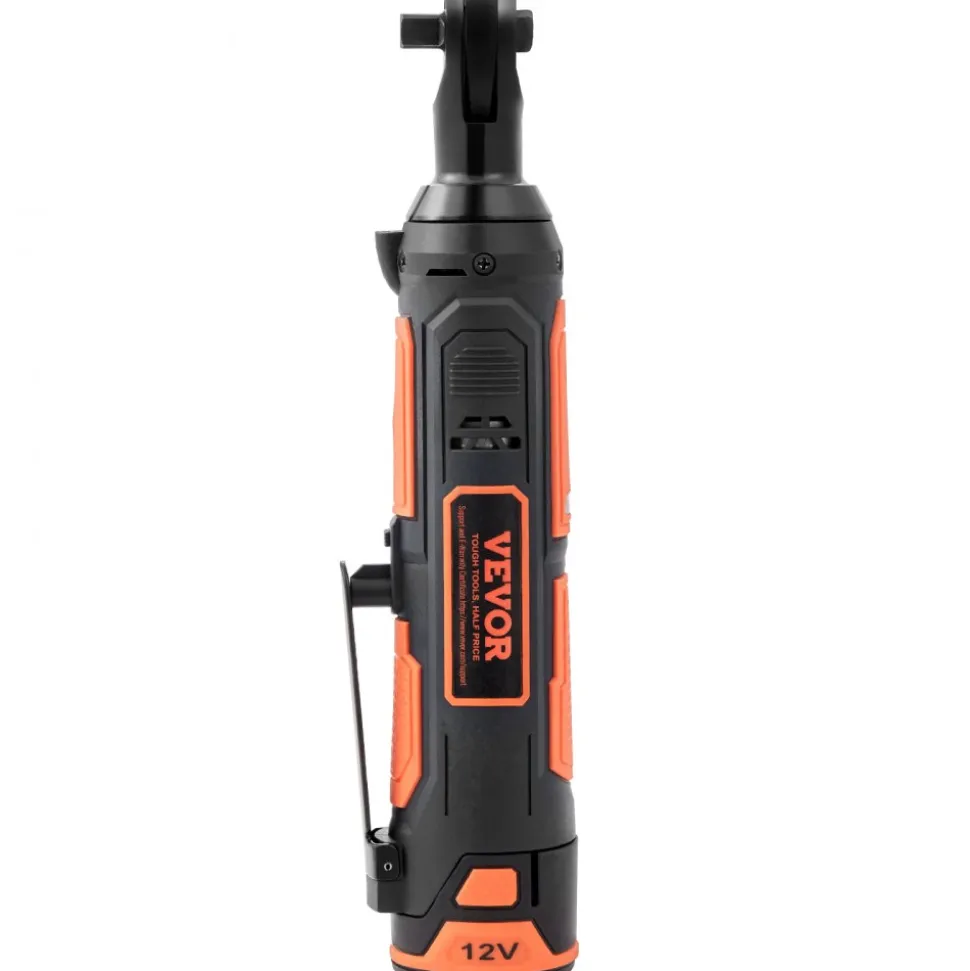 VEVOR 3/8" Cordless Electric Ratchet Wrench Set, 12V 33 Ft-lbs Power Ratchet Tool Kit, 45-Min Fast Charge, 2-Pack 2.0Ah Battery, Built-in LED Light, Variable Speed Trigger, 10 Sockets