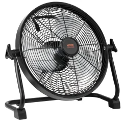 VEVOR Cordless Fan 12 in, Portable Quiet Personal Fan for Home or Office, 360 Degree Manual Pivoting Head, Stepless Speed Regulation High Velocity Cordless Fan, Heavy Duty Metal Industrial Floor Fans
