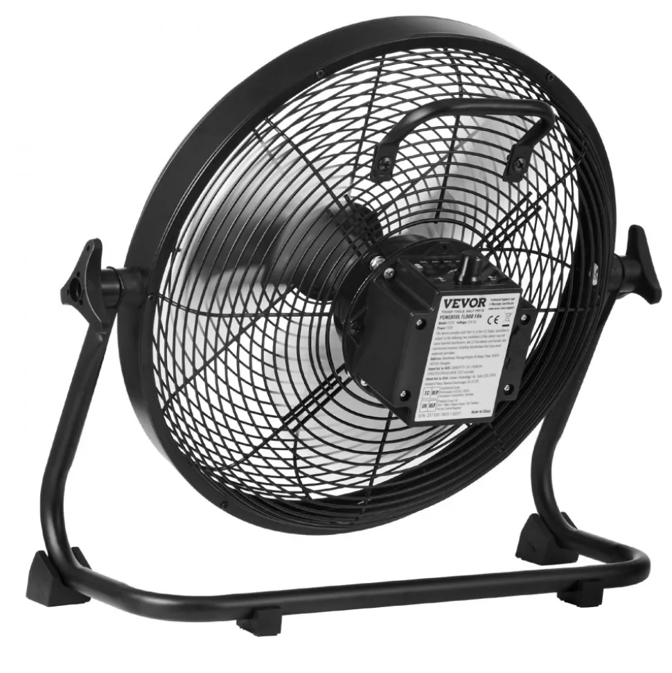 VEVOR Cordless Fan 12 in, Portable Quiet Personal Fan for Home or Office, 360 Degree Manual Pivoting Head, Stepless Speed Regulation High Velocity Cordless Fan, Heavy Duty Metal Industrial Floor Fans