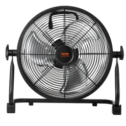 VEVOR Cordless Fan 12 in, Portable Quiet Personal Fan for Home or Office, 360 Degree Manual Pivoting Head, Stepless Speed Regulation High Velocity Cordless Fan, Heavy Duty Metal Industrial Floor Fans