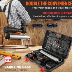 VEVOR Cordless Grease Gun, 20-Volt, 10,000 PSI, 39