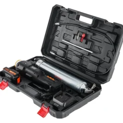 VEVOR Cordless Grease Gun, 20-Volt, 10,000 PSI, 39" Long Hose, Electric Grease Gun Kit Professional High Pressure Battery Powered Grease Gun with Carrying Case, Battery and Charger Included, Black