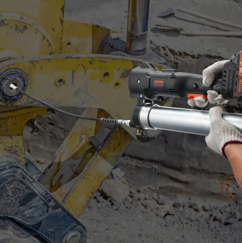 VEVOR Cordless Grease Gun, 20-Volt, 10,000 PSI, 39" Long Hose, Electric Grease Gun Kit Professional High Pressure Battery Powered Grease Gun with Carrying Case, Battery and Charger Included, Black