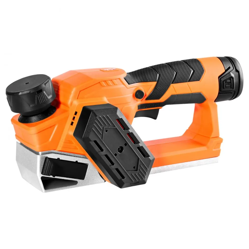 VEVOR Cordless Handheld Planer, 2-1/5-Inch Cut Width, 14500 RPM Electric Hand Wood Planer with 2 Ah 12V Lithium Battery, Brushless Motor, Adjustable Cut Depth, 2 Blades, for Woodworking Wood Chamfer