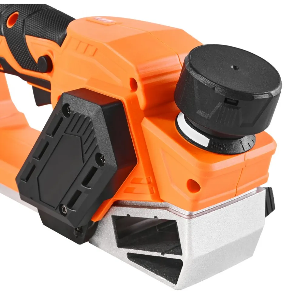 VEVOR Cordless Handheld Planer, 2-1/5-Inch Cut Width, 14500 RPM Electric Hand Wood Planer with 2 Ah 12V Lithium Battery, Brushless Motor, Adjustable Cut Depth, 2 Blades, for Woodworking Wood Chamfer