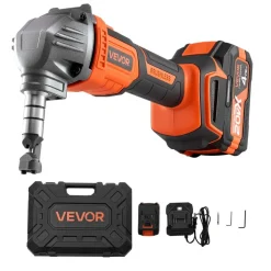 VEVOR Cordless Metal Nibbler, with 20 V 4000 mAh Battery, 2200 RPM Efficient Brushless Motor, Electric Nibbler Metal Cutter with Plastic Carrying Case for Cutting Steel Sheet and Aluminum Sheet