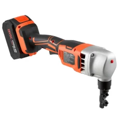 VEVOR Cordless Metal Nibbler, with 18 V 4000 mAh Battery, 1200 RPM Brushless Motor, Electric Nibbler Metal Cutter with Plastic Carrying Case for Cutting Stainless Steel, Aluminum, and Copper Sheet