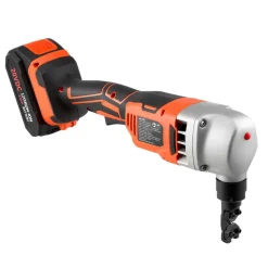 VEVOR Cordless Metal Nibbler, with 18 V 2000 mAh Battery, 1200 RPM Brushless Motor, Electric Nibbler Metal Cutter with Plastic Carrying Case for Cutting Stainless Steel, Aluminum, and Copper Sheet