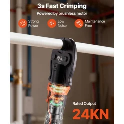 VEVOR Cordless Mini Press Tool, 18V Electric Pipe Crimping Tool for 1/2