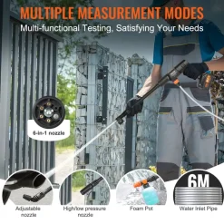 VEVOR Cordless Pressure Washer, 580-PSI 1.1 GPM Portable Power Cleaner, Handheld High-Pressure Car Washer Gun with 4.0Ah Battery, Charger, 6-in-1 Nozzle, for Home/Floor Cleaning & Watering