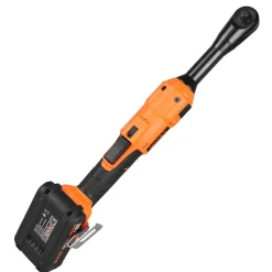 VEVOR Cordless Ratchet Wrench, 3/8 inch Drive, 230 RPM, up to 66 ft-lbs of Torque, Battery Powered Electric Ratchet Wrench Set with Two 2.0Ah Batteries, Charger, Sockets, Adaptors and Cloth Bag