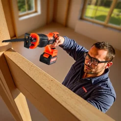 VEVOR Cordless Reciprocating Saw, 20 V, 3000 SPM Variable Speed, 1 inch Stroke Length, Electric Reciprocating Saw with Battery, Charger, 8 Blades, and Carrying Bag, for Wood and Plastic Cutting