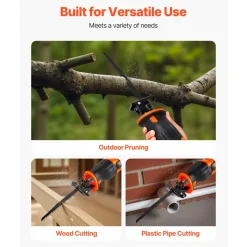 VEVOR Cordless Reciprocating Saw, 20 V, 3000 SPM Variable Speed, 1 inch Stroke Length, Electric Reciprocating Saw with Battery, Charger, 8 Blades, and Carrying Bag, for Wood and Plastic Cutting