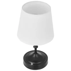 VEVOR Cordless Table Lamp, 5200mAh Built-in Rechargeable Battery Small Desk Lamp, 3-Level Brightness, Fabric Shade, 2700-3000K Color Temperature, Table Light for Restaurant, Bedroom, Bars, Black