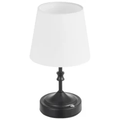 VEVOR Cordless Table Lamp, 5200mAh Built-in Rechargeable Battery Small Desk Lamp, 3-Level Brightness, Fabric Shade, 2700-3000K Color Temperature, Table Light for Restaurant, Bedroom, Bars, Black