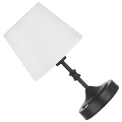 VEVOR Cordless Table Lamp, 5200mAh Built-in Rechargeable Battery Small Desk Lamp, 3-Level Brightness, Fabric Shade, 2700-3000K Color Temperature, Table Light for Restaurant, Bedroom, Bars, Black