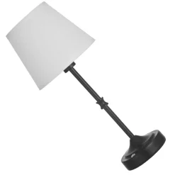 VEVOR Cordless Table Lamp, 5200mAh Built-in Rechargeable Battery Desk Lamp, 3-Level Brightness, Fabric Shade, 2700-3000K Color Temperature, Table Light for Restaurant, Bedroom, Bar Counter, Black