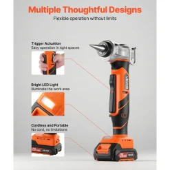 VEVOR Cordless Tube Expander, 20V Max Electric Tubing Expansion Tool for 1/2