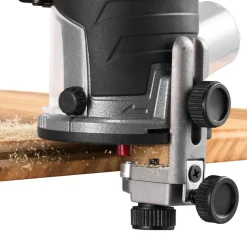 VEVOR Cordless Wood Router, 18V Brushless, Compact Variable Speed Palm Router with Fixed Base, 1/4-Inch Collet, Edge Trimmer Tool for Woodworking, Compatible with Makita 18V Batteries (No Battery)