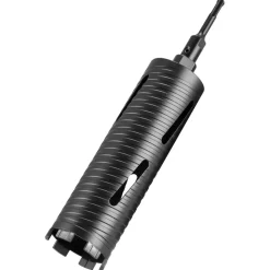 VEVOR Core Drill Bit, 3 inch Diameter, 9-1/2 inch Drilling Depth, 5/8-11 Internal Thread, Diamond Dry Coring Bit with 3 Adapters, Pilot Drill and Hex Wrench, for Concrete, Red Bricks, and Masonry
