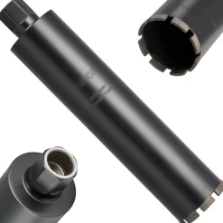 VEVOR Core Drill Bit, 3-1/2 inch Diameter, 14 inch Drilling Depth, 1-1/4 in-7 Internal Thread, High-Precision Welding Technology, Wet Diamond Core Bit for Reinforced Concrete, Bricks, and Masonry