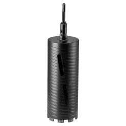 VEVOR Core Drill Bit, 4 inch Diameter, 14 inch Drilling Depth, 1-1/4 in-7 Internal Thread, High-Precision Welding Technology, Wet Diamond Core Bit for Reinforced Concrete, Red Bricks, and Masonry