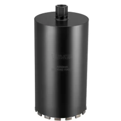 VEVOR Core Drill Bit, 2-1/2 inch Diameter, 9-1/2 inch Drilling Depth, 5/8-11 Internal Thread, Diamond Dry Coring Bit with 3 Adapters, Pilot Drill and Hex Wrench, for Concrete, Red Bricks, and Masonry